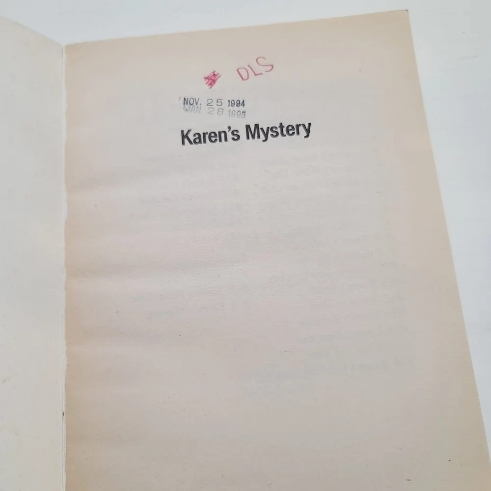 Vintage 90s Babysitters Club Little Sister Super Special #3 Karens Mystery
